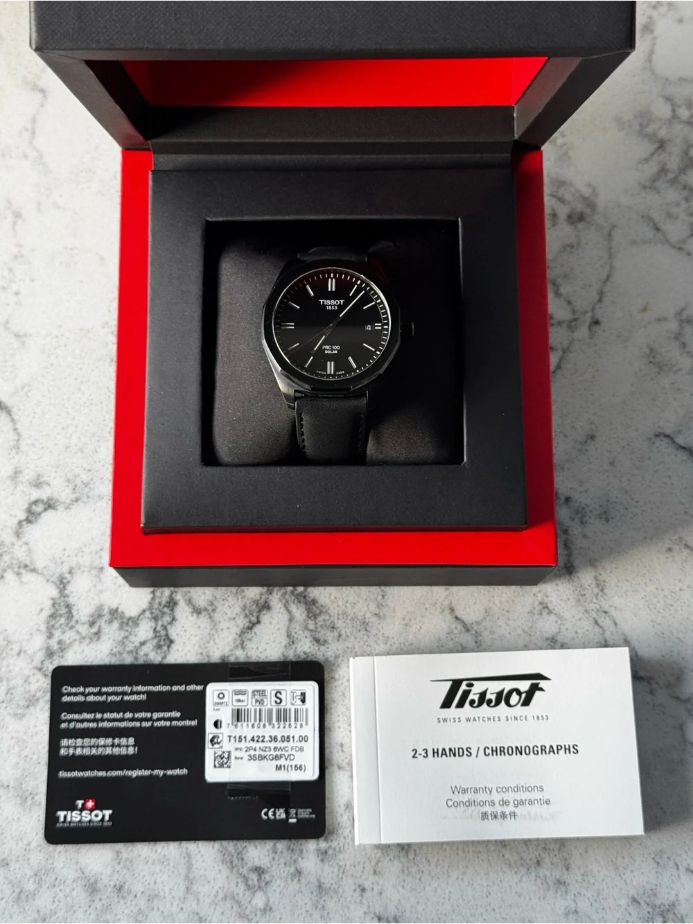 Tissot Black PRC 100 Solar Men's Watch